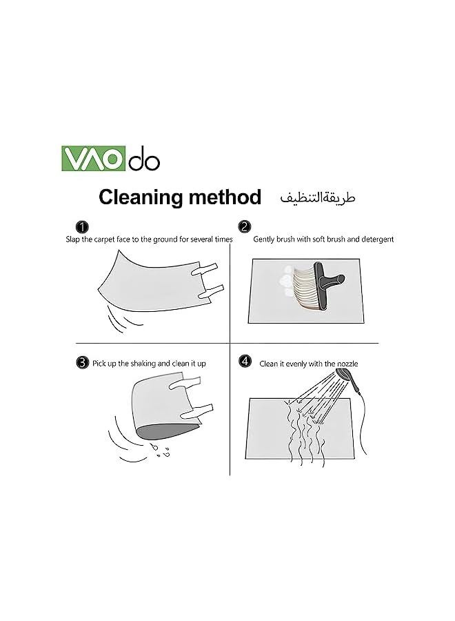 The Bros Area Rugs, 80 * 120 cm Modern Simplicity Rug Carpet, Soft Non-slip and Easy-Care Cashmere Floor Mat, for Living Room, Bedroom, Hallway, Office, Black&White - Image 5