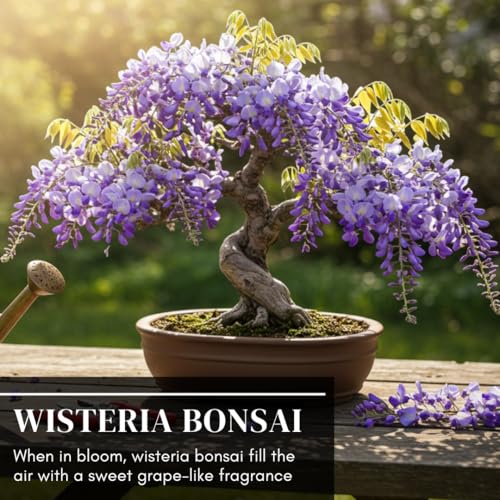 CZ Grain Weeping Wisteria Bonsai Tree Seeds for Planting – 10 Seeds | Cascading Purple Blooms | Outdoor Flowering Bonsai | Fast-Growing Vine Tree for Pots, Patios & Gardens - Image 3
