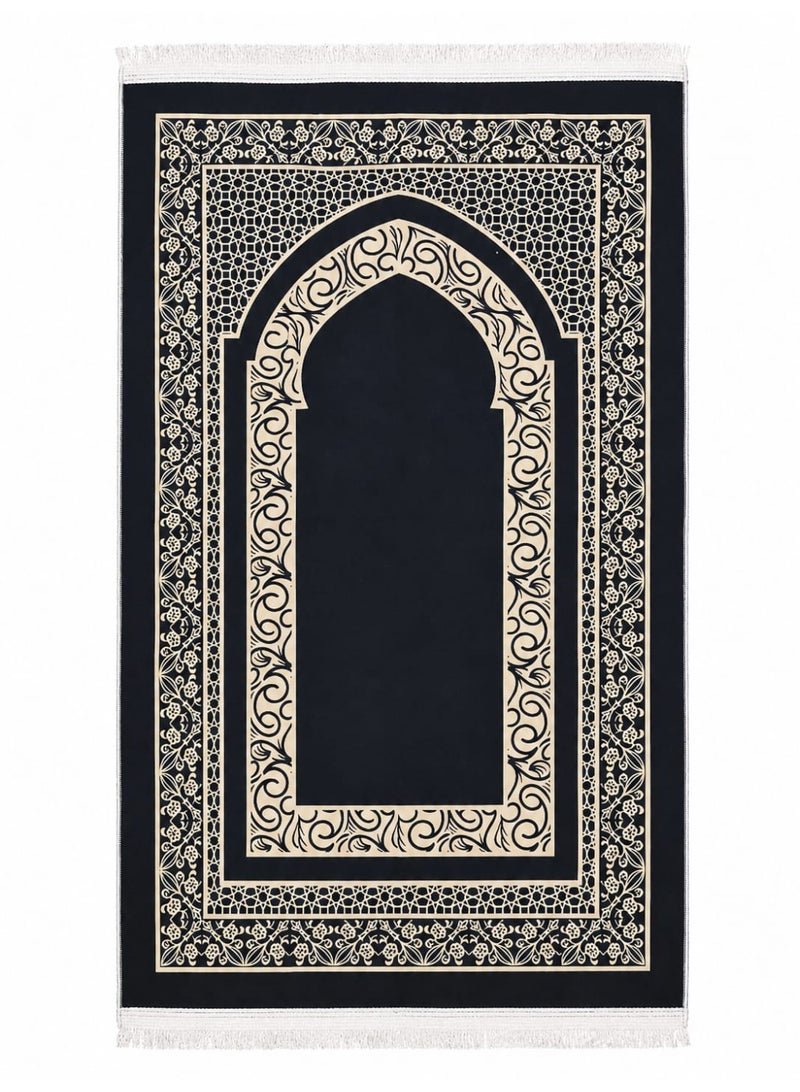 Lightweight Islamic Prayer Mat with Elegant Designs – Portable Travel Prayer Rug for Hajj & Umrah Gifts – Soft Fabric with Tassels – Multiple Colors & Patterns - Image 4