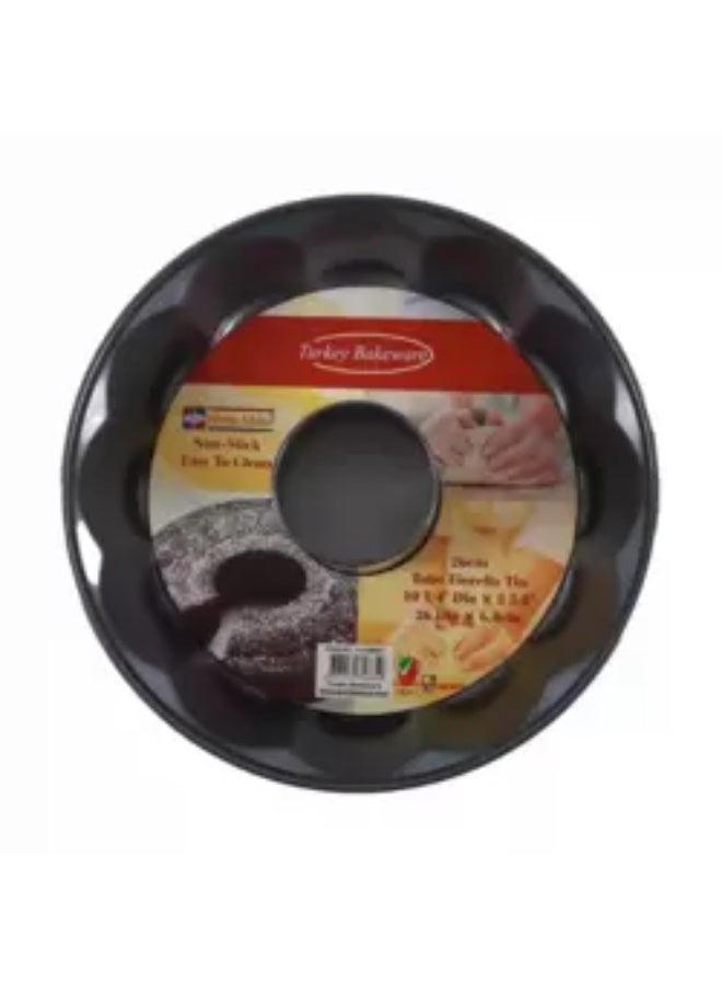 AVCI Home Maker AVCI Non-Stick Round Shape Tube Fiorella Tin Pan, 26cm Premium Aluminium Cake Mould with Easy to Clean Surface - Professional Fiorella Design for Even Baking - Image 1