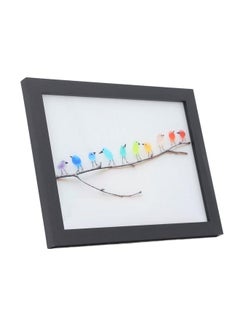 Thoraya Photo Frame Black Decorative Rugged Multifunctional Sea Glass Birds Picture Frame for Living Room Bedroom  - Image 3