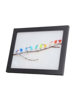 Thoraya Photo Frame Black Decorative Rugged Multifunctional Sea Glass Birds Picture Frame for Living Room Bedroom  - Image 2