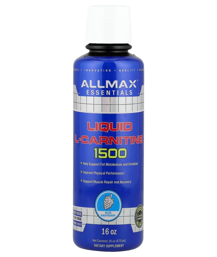 Allmax Liquid L-Carnitine 1500 Blue Raspberry 16 oz (473 ml)
