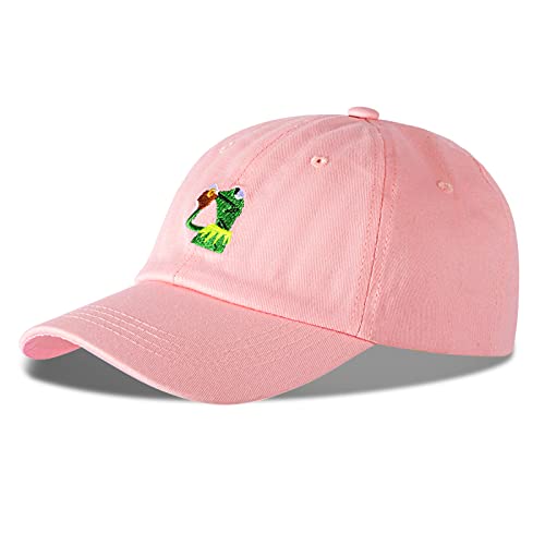 Raylarnia Marthasky Baseball Cap Kermit The Frog Sipping Tea Logo Trucker Hat Unisex Outdoor Adjustable Strapback Cap Pink - Image 2