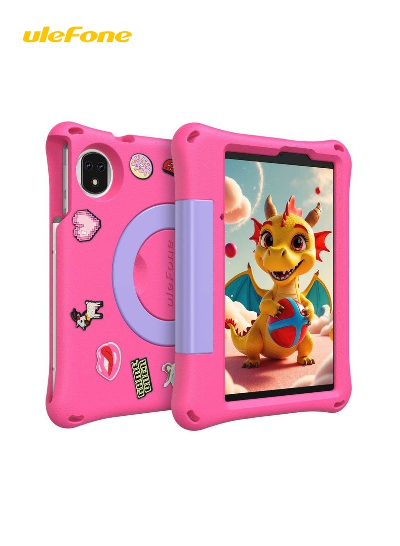 أوليفون Ulefone Tab A9 Pro Kids Tablet, 8.68" 90Hz HD+ Display, MediaTek Helio G91 Octa-Core, 4GB RAM + 128GB ROM, Up to 8GB RAM, 2TB Expandable, Android 15, 5040mAh Battery, Dual SIM 4G, Kids EVA Case & Stylus | Pink - Image 3