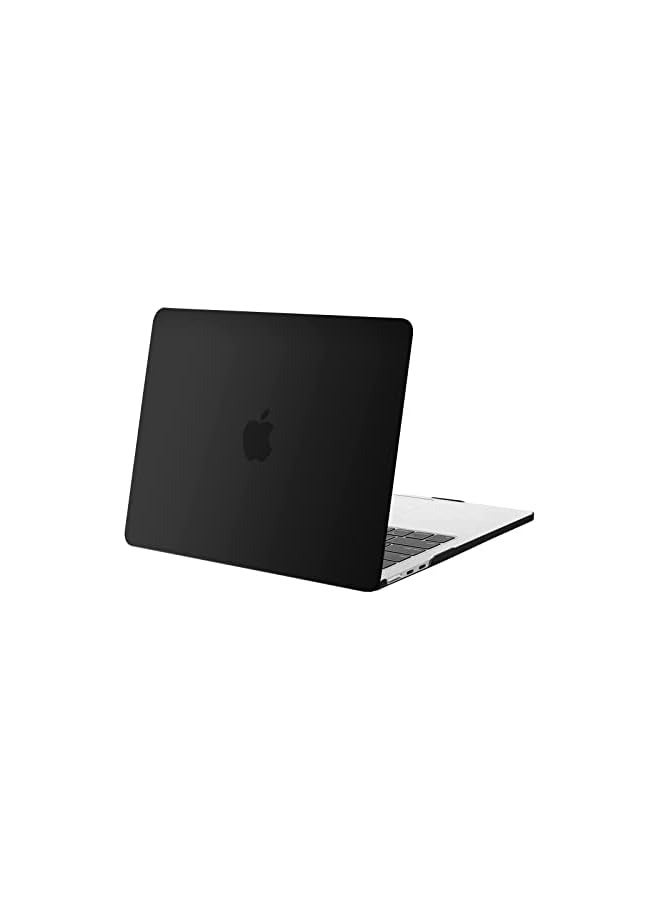 بروماس غطاء حافظة سناب اون للكمبيوتر المحمول متوافق مع ماك بوك اير 13.6 بوصة 2024 2022 الإصدار A3113 M3/A2681 M2 رقاقة مع شاشة عرض شبكية العين السائلة وغطاء حماية صلب واقٍ لمعرف اللمس (أسود غير لامع) - Image 1