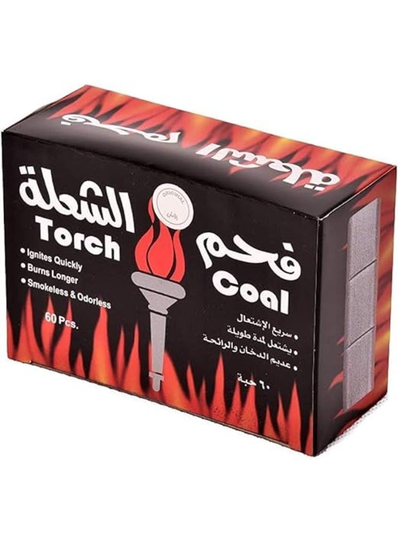 TORCH Fast Flammable Smokeless And Odorless Charcoal - 60pc