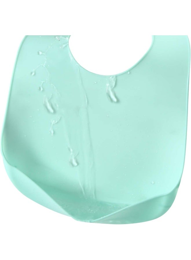 PandaEar 3 Pack Waterproof Silicone Baby Bibs| Super Thin Light Weight Feeding Bib with Food Catcher Pocket for Toddler - Image 4