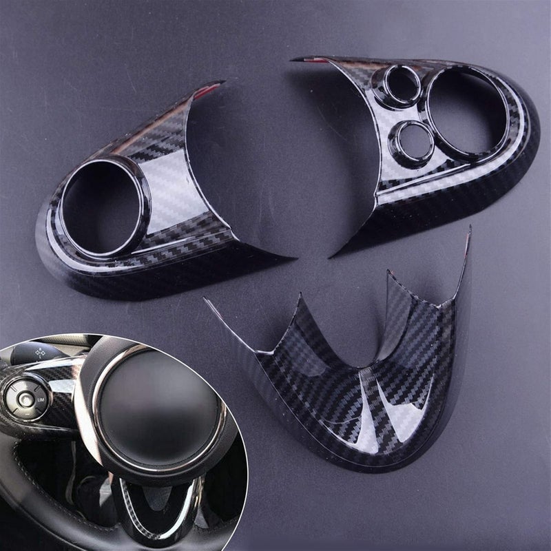 QASULER Carbon Fiber Style Steering Wheel Cover Trim - Image 5