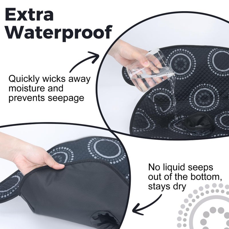 LITTOBEBE Piddle Pad, Car Seat Potty Training Protector, Baby Waterproof Car Seat Cover with Anti-Slip Backing, Machine Washable Liner for Toddler Carseat, Stroller (Black) - Image 4