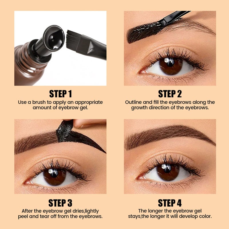 Waterproof and durable dye tear off dye eyebrow cream  03#    color - Image 2