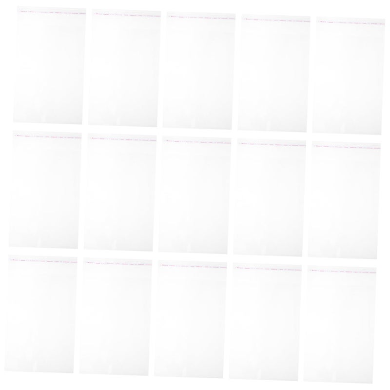 Self Sealing Plastic Bags With Visibility Window 100pcs Flat Storage For Clothing Books Jewelry - Image 2