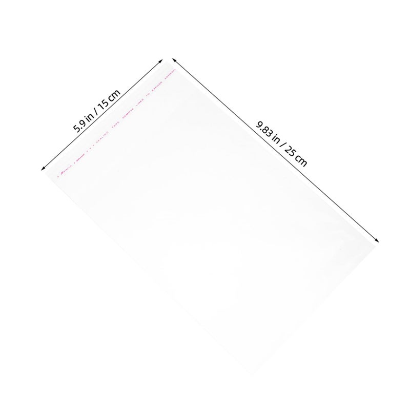 Self Sealing Plastic Bags With Visibility Window 100pcs Flat Storage For Clothing Books Jewelry - Image 3