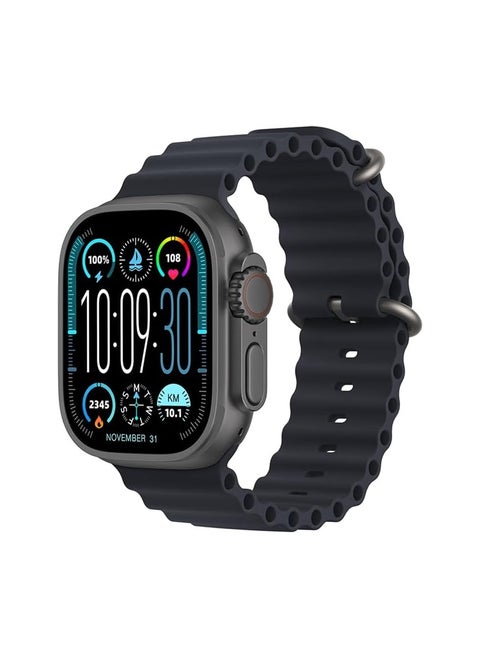 HK9 ULTRA 2 Series 9 Wearfit Pro  SmartWatch 2.12 Inch SUPER AMOLED Display 480X320 Open AI Chat GPT GPS NFC Bluetooth V5 Call Wireless Charger 49mm (black)