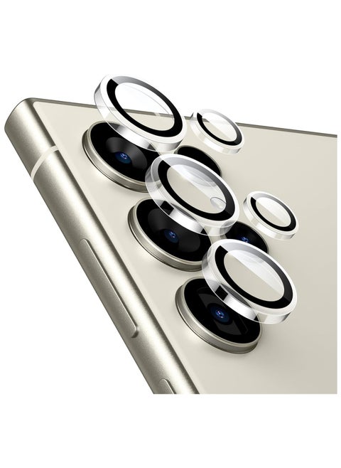Samsung Galaxy S24 Ultra Camera Lens Protector, Individual Lens Protectors, Scratch-Resistant Ultra-Thin Tempered Glass with Aluminum Edging, Galaxy S24 Ultra Case Friendly, 1 Set, Clear