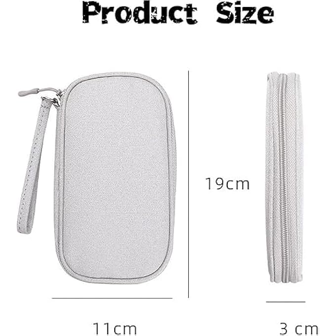 TRAVEL CORD ORGANIZER CASE, BLACK SINGLE LAYER CABLE STORAGE POUCH, DURABLE ELECTRONIC ACCESSORIES STORAGE BAG FOR CORD, CHARGER, PHONE, EARPHONE, USB, HARD DRIVE, TRAVEL GADGET CARRY BAG - Image 3