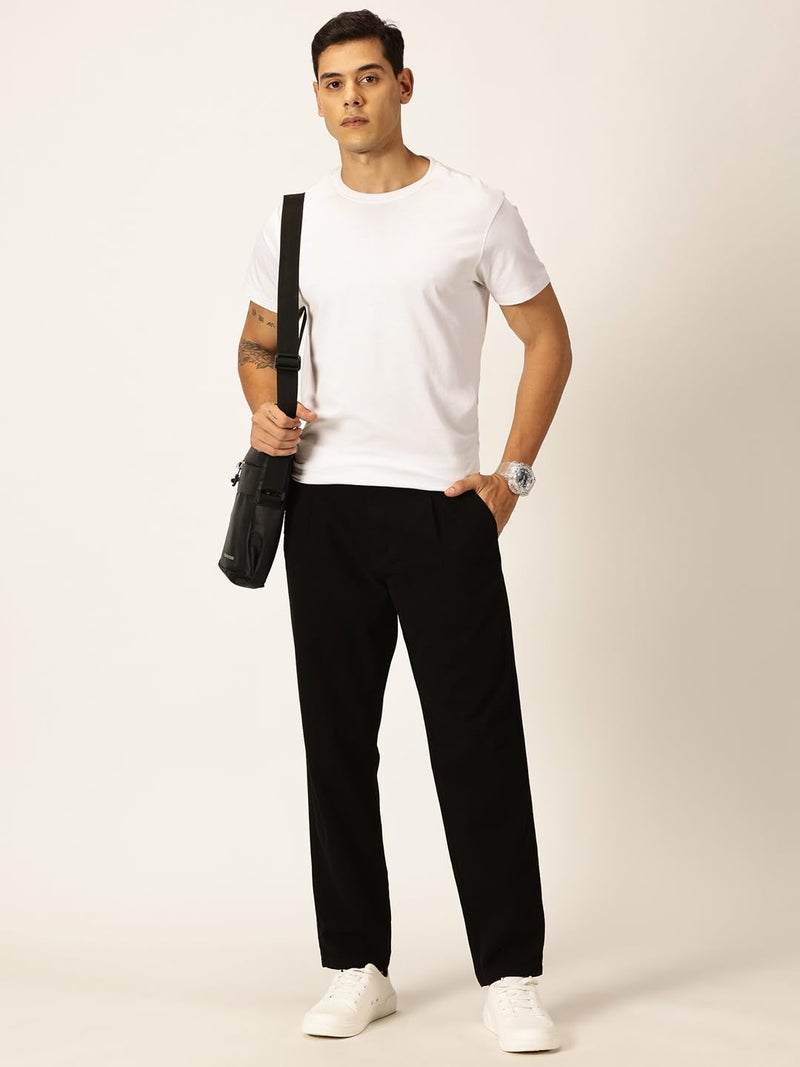 Thomas Scott Men 100% Cotton Straight Fit Chino Trouser (Black, 32) - Image 5