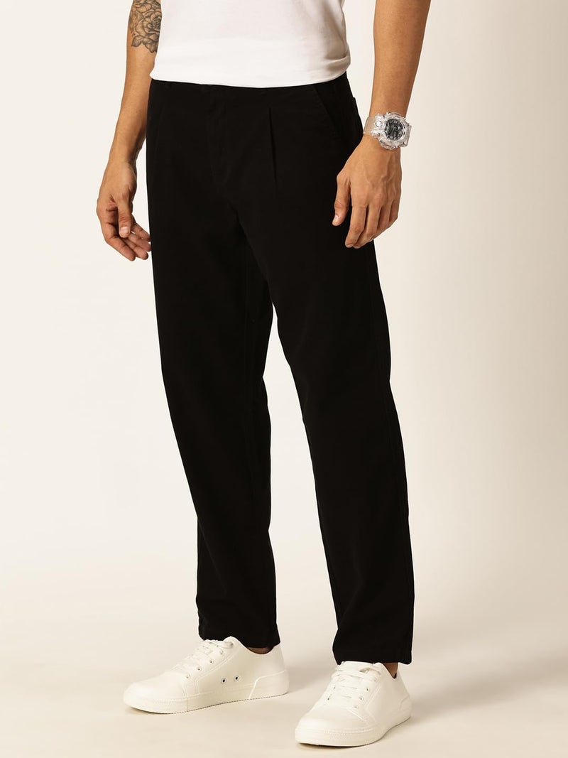 Thomas Scott Men 100% Cotton Straight Fit Chino Trouser (Black, 32) - Image 2