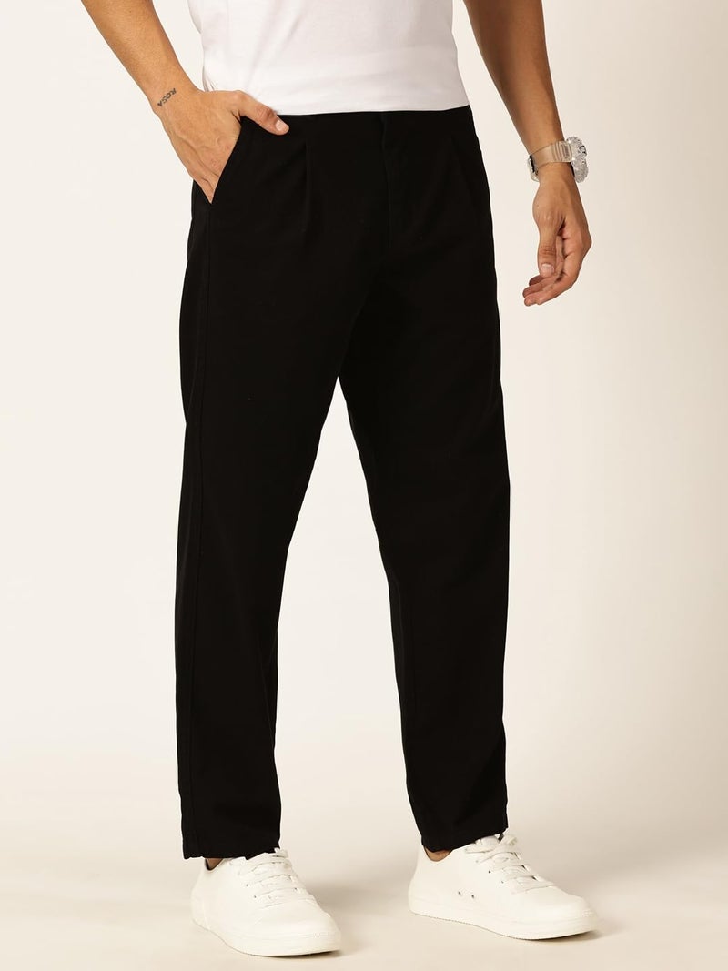 Thomas Scott Men 100% Cotton Straight Fit Chino Trouser (Black, 32) - Image 3