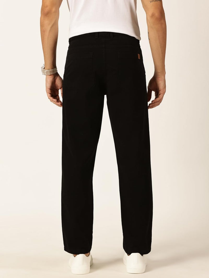 Thomas Scott Men 100% Cotton Straight Fit Chino Trouser (Black, 32) - Image 4