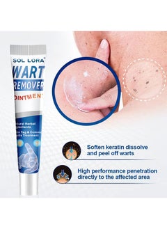 SOL LORA Wart Remover Ointment, Mistaha 20g - Natural Ingredients for Safe Body Wart Treatment, Acne, Moles, and Scar Reduction  - Image 2