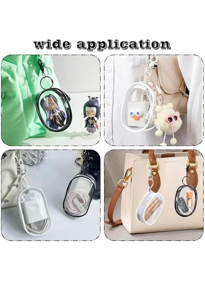 Arabest 2 PCS Clear Figure Display Bag, Portable Small Doll Storage Bag with Keychain Hanging Blind Box Organizer Zipper Closure, Dustproof Collectibles Display Case for Showing Off Blind Boxes  - Image 5