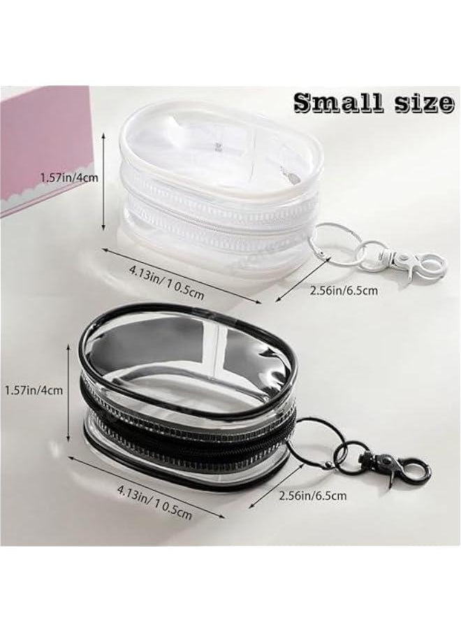 Arabest 2 PCS Clear Figure Display Bag, Portable Small Doll Storage Bag with Keychain Hanging Blind Box Organizer Zipper Closure, Dustproof Collectibles Display Case for Showing Off Blind Boxes  - Image 2