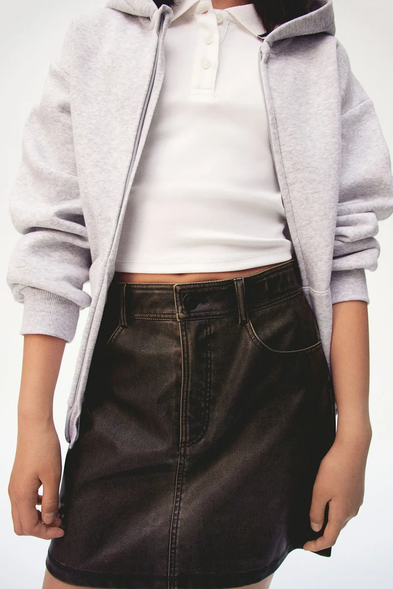 H&M Coated skirt