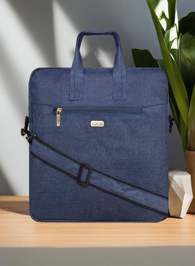 LOREM 10L Linen Messenger Bag For Men & Women - Blue Color BG29-UF - Image 2