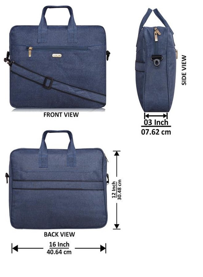 LOREM 10L Linen Messenger Bag For Men & Women - Blue Color BG29-UF - Image 3
