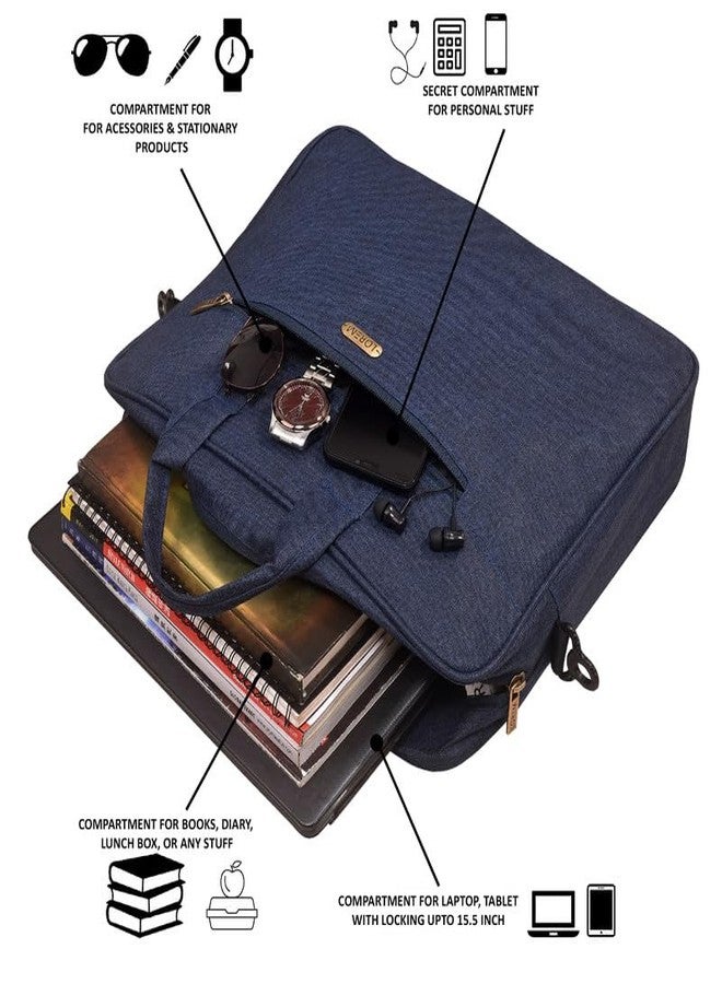 LOREM 10L Linen Messenger Bag For Men & Women - Blue Color BG29-UF - Image 5