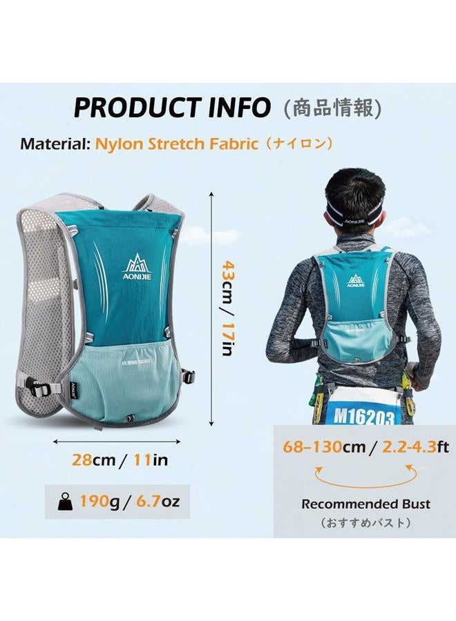 TRIWONDER Running Hydration Vest Water Pack Backpack for Women Men 5L Runner Trail Race Marathon Cycling Jogging Hiking (Black - Only Vest) - Image 2