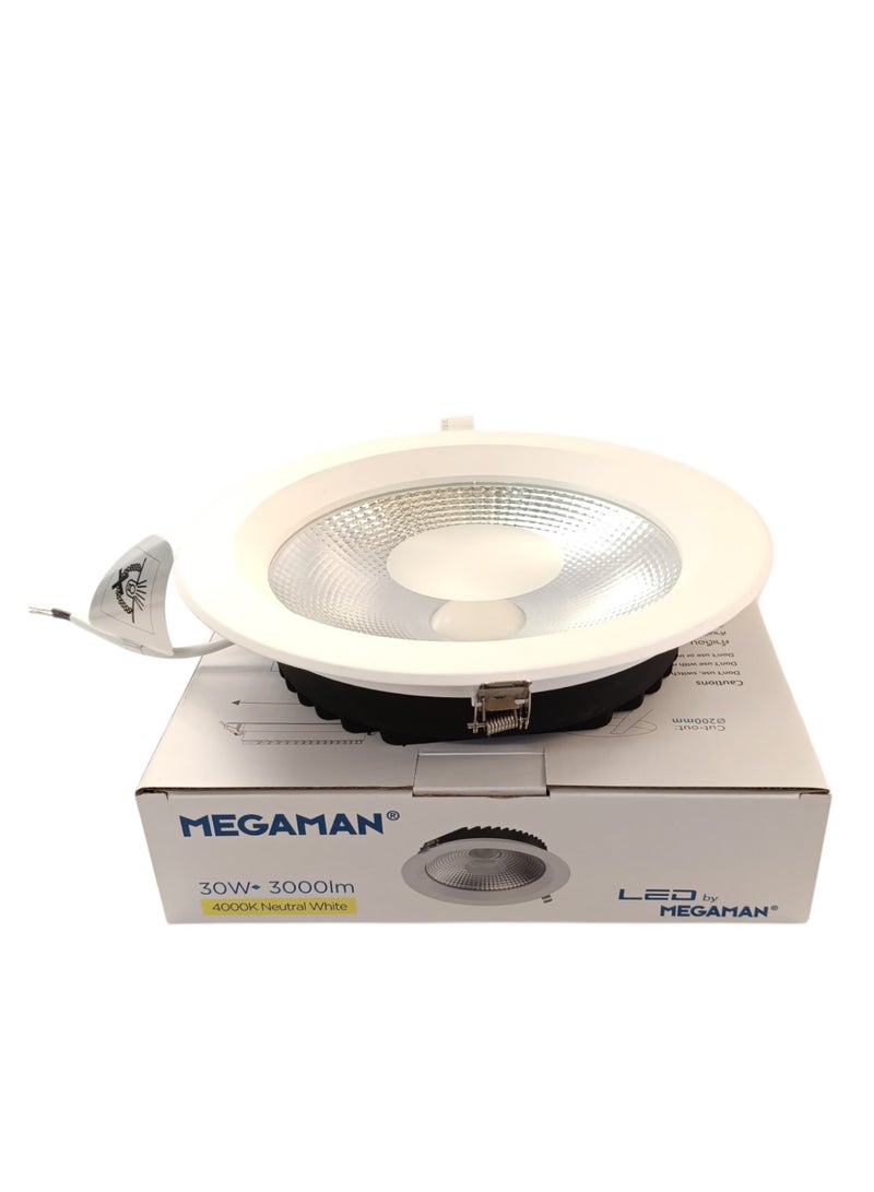 ميجامان Megaman Recessed 30W LED Downlight - Cool White(4000K)  - Image 4