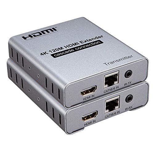 Tobo 1080P HDMI Extender 120m RJ45 Over TCP/IP Cat5e/6 Ethernet Transmitter and Receiver Free Two 4K hdmi Cable-(TD-437H-09) - Image 1