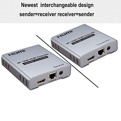 Tobo 1080P HDMI Extender 120m RJ45 Over TCP/IP Cat5e/6 Ethernet Transmitter and Receiver Free Two 4K hdmi Cable-(TD-437H-09) - Image 2