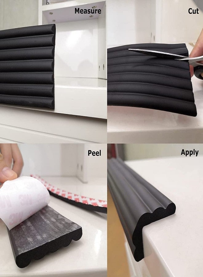 OLWICK شريط حماية الأطفال من OLWICK® - قطعة واحدة، شريط حماية حواف الأثاث سميك للغاية | وسادة إسفنجية عالية الكثافة | واقي زوايا الأطفال لسلامتهم | واقي بطول 6.5 قدم للطاولة والجدار (برتقالي) - Image 3