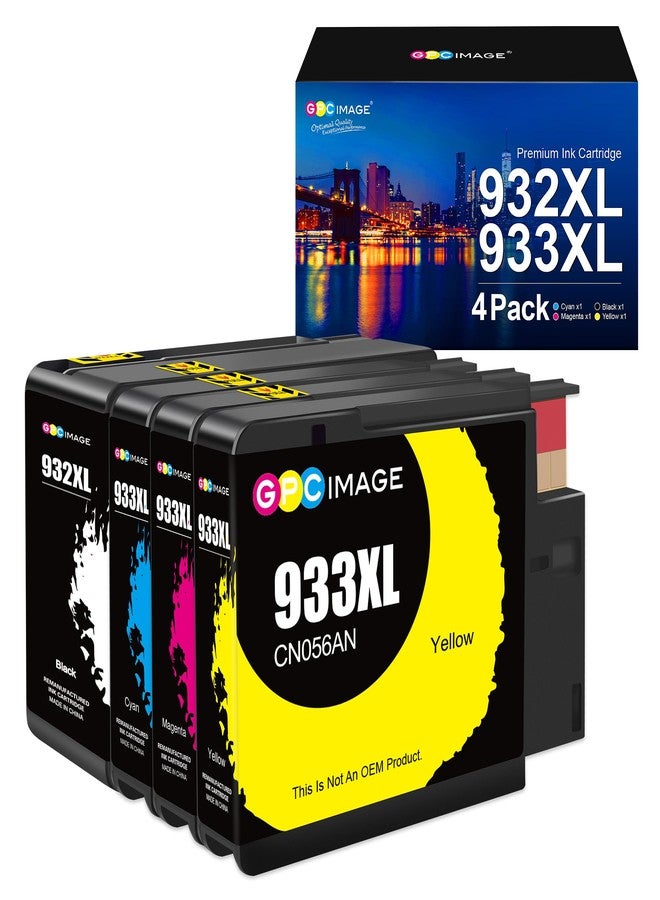 GPC Image Replacement for HP 932XL 933XL Ink Cartridges Combo Pack (4-Pack) - Image 1