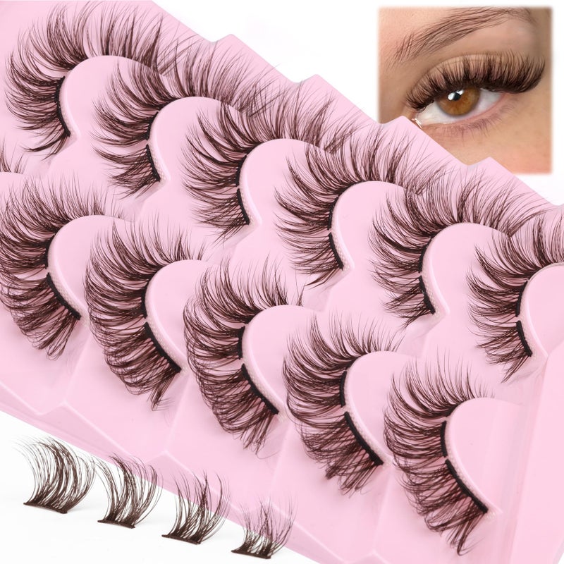 Alice Lash Clusters DIY Eyelash Extension Natural Look Cluster Lashes Brown DIY Lash Extensions 3D Individual Lashes Mink False Eyelashes by ALICE