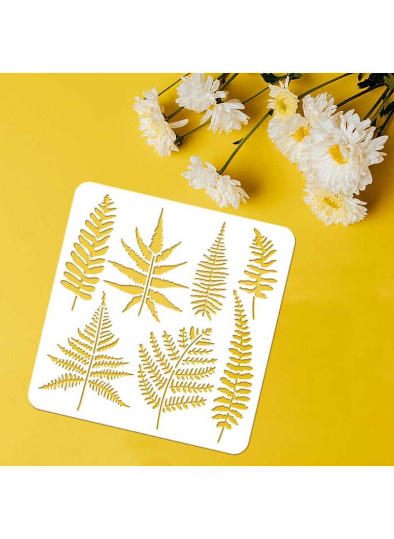 FINGERINSPIRE FINGERINSPIRE Fern Stencil for Painting 11.8x11.8 inch Fern Leaves Painting Stencil Reusable Leaf Pattern Plant Theme Template for Painting on Wall Wood Canvas Fabric Furniture DIY Home Decoration  - Image 3