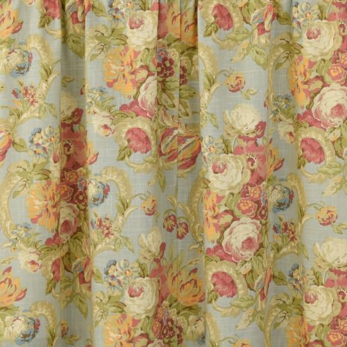 Waverly Spring Bling Modern Farmhouse Floral Rod Pocket Valance for Windows in Bedroom, Kitchen, or Living Room, 52" x 18", Vapor - Image 2