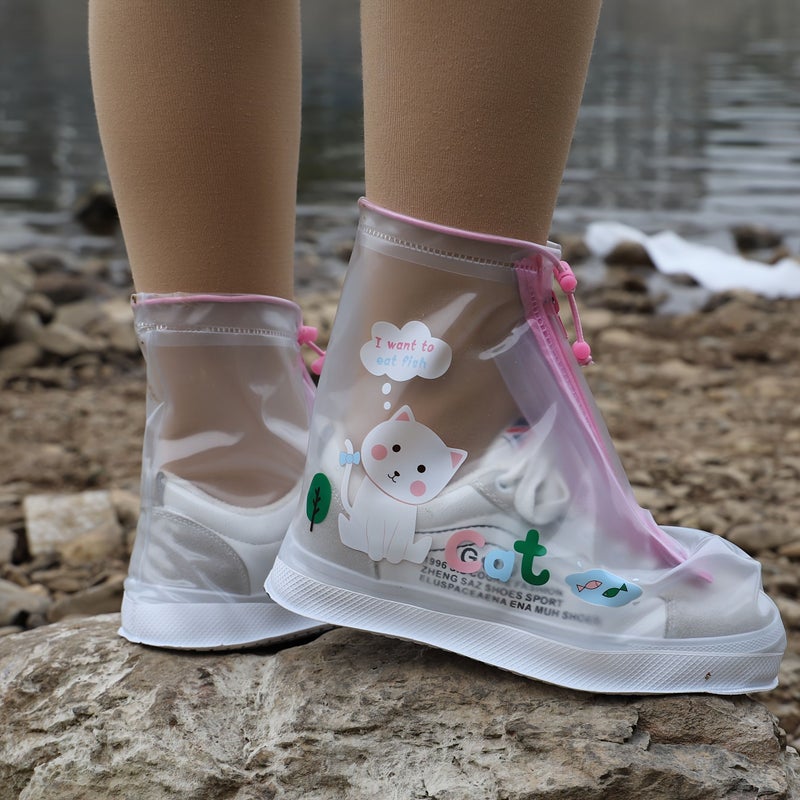 Unisex Waterproof Anti Slip Rain Shoe Covers XXL Size 35-36 for School Activities - Image 3