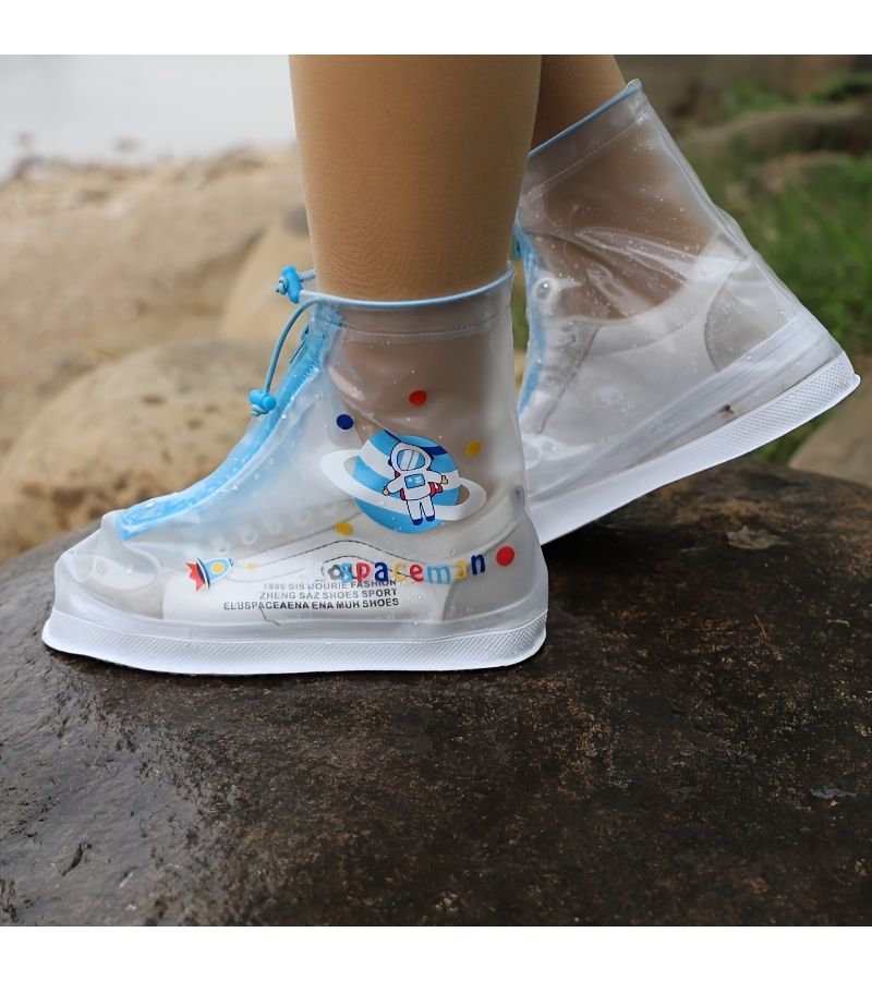 Unisex Waterproof Anti Slip Rain Shoe Covers XXL Size 35-36 for School Activities - Image 4