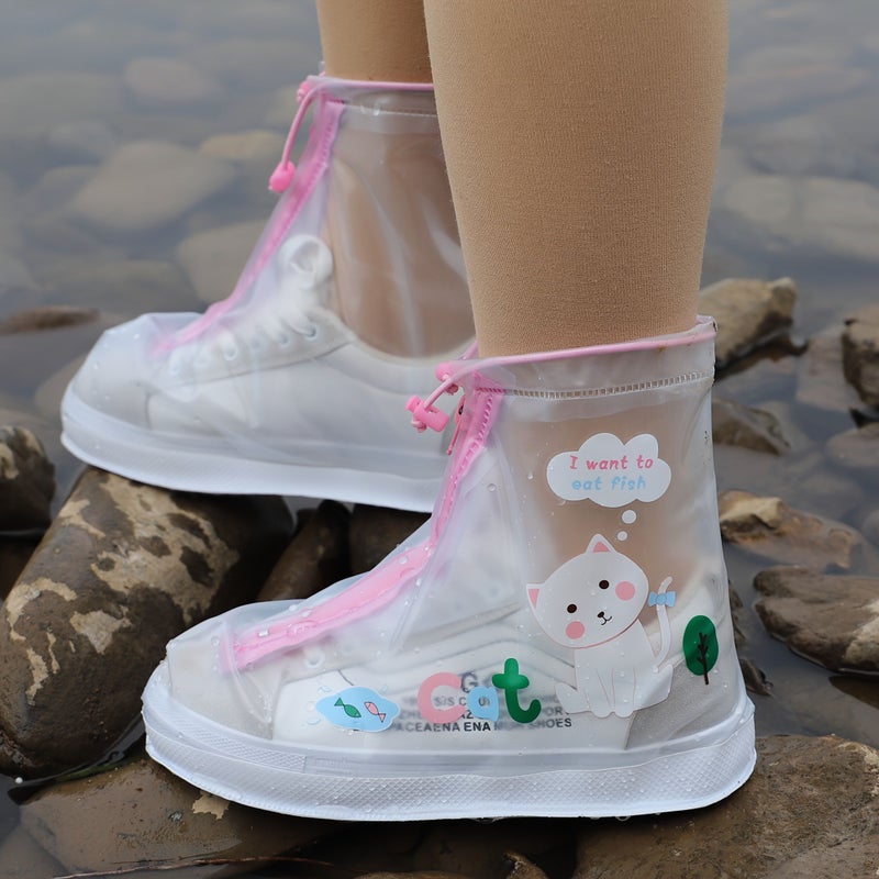 Unisex Waterproof Anti Slip Rain Shoe Covers XXL Size 35-36 for School Activities - Image 5