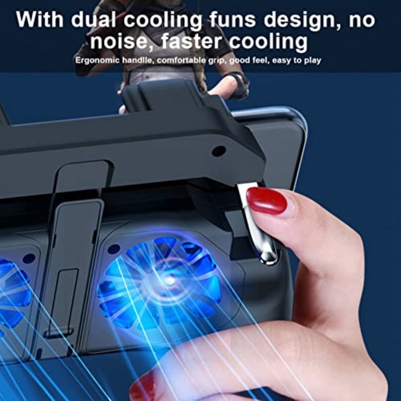 Mobile Game Controller, Phone Triggers for Gaming, Dual Cooling Fans Smartphone Game Controller for 4.7 to 6.0Inch Phones - Image 3