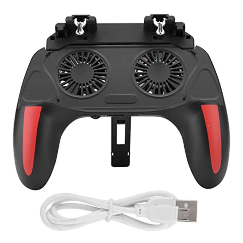 Mobile Game Controller, Phone Triggers for Gaming, Dual Cooling Fans Smartphone Game Controller for 4.7 to 6.0Inch Phones - Image 1