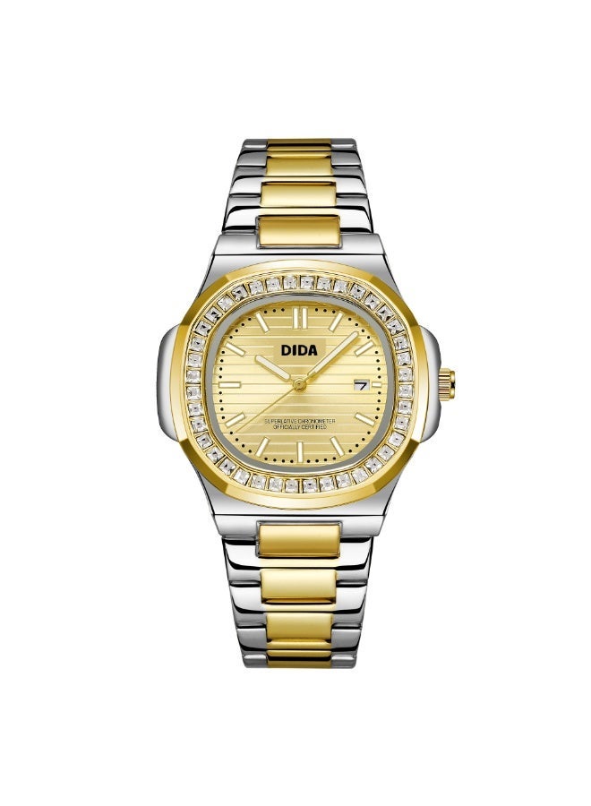 DIDA Men's Stainless Steel Waterproof Watch C103 Gold - Image 1