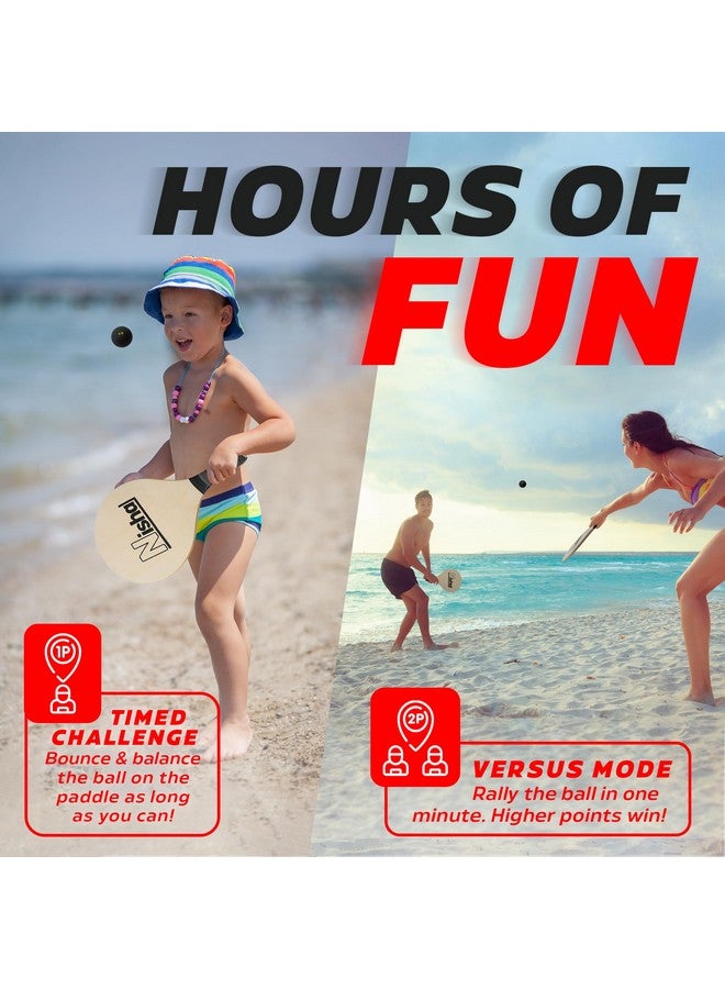 Nisha - Paddle Ball Set, Complete Smash Ball Set with 2 Pro Smash Balls, 2 Smash Rackets and Paddle Grips, Interactive Indoor, Outdoor and Beach Paddle Ball Game, Comes in a Durable Plastic Case - Image 4