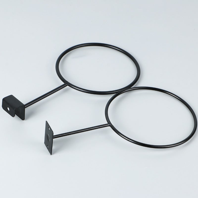 Black Paint Wall Hat Rack Ball Rack Card Square Tube Hook Hat Ring Bracket Basketball Football Display Display Hook - Image 4