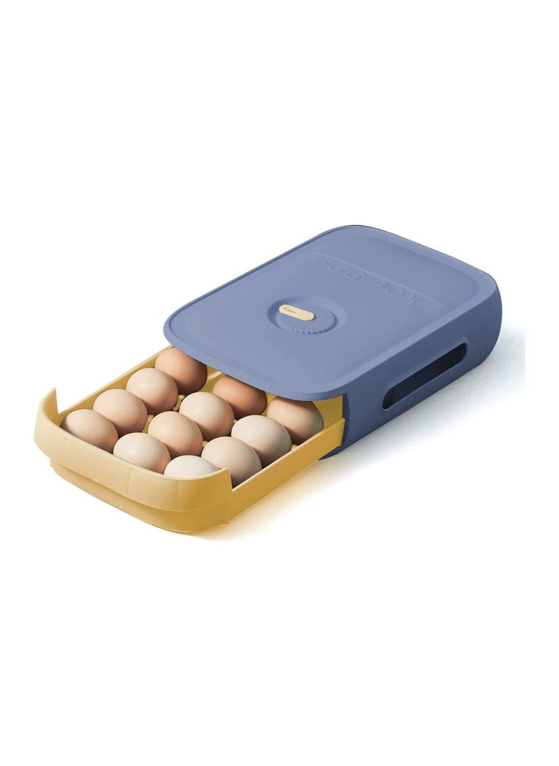 LA FIESTA - Blue Egg Holder Storage Box for Refrigerator - Image 1
