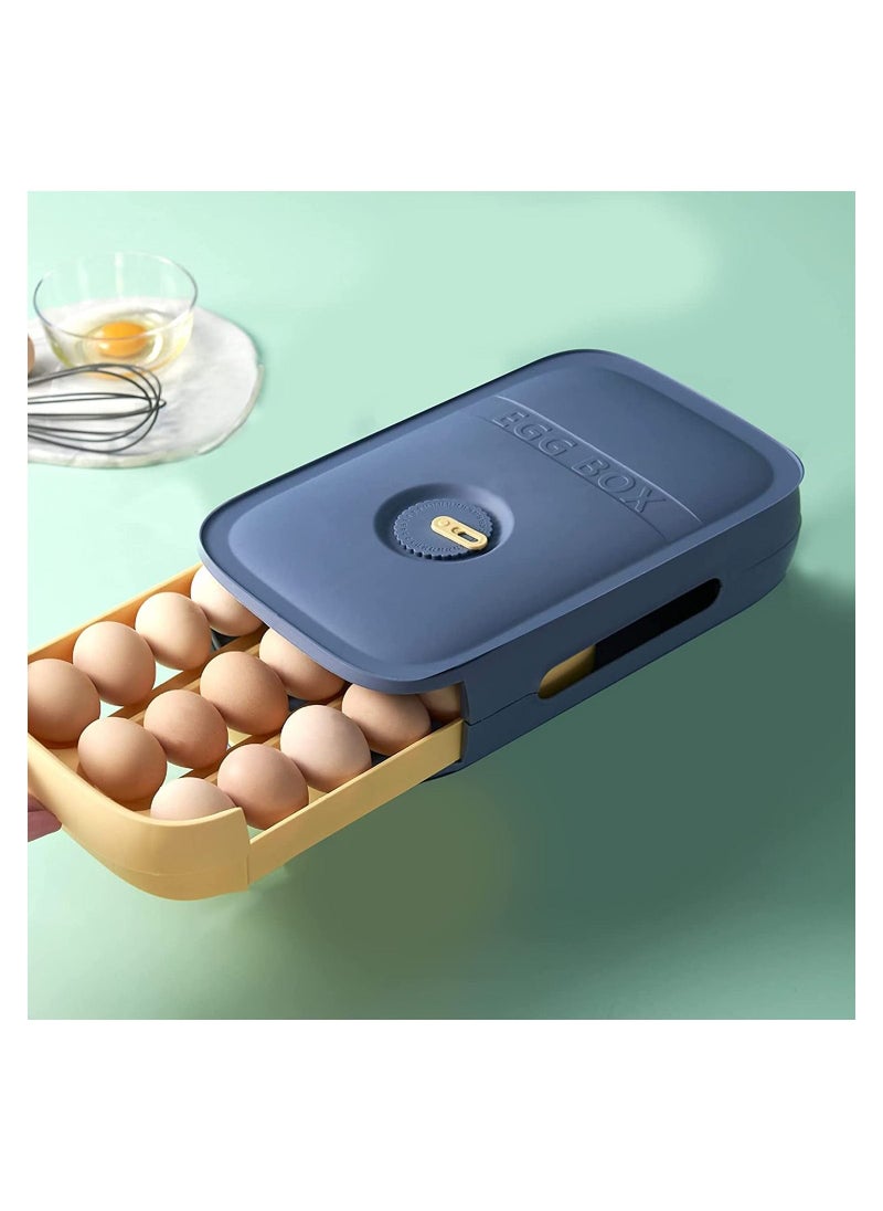 LA FIESTA - Blue Egg Holder Storage Box for Refrigerator - Image 1